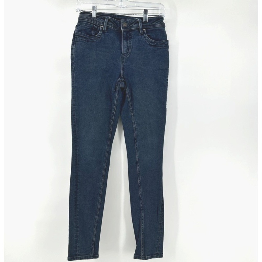 prAna Jeans Womens 6/28 Dark Indigo Blue Skinny High Rise Solid